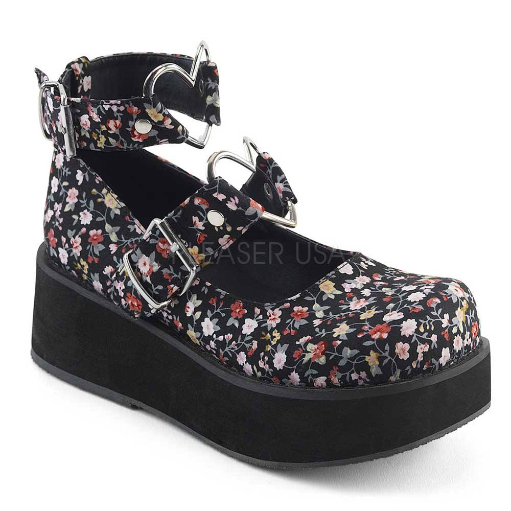 DemoniaCult - SPRITE02 Platform Sandals - Black Product image